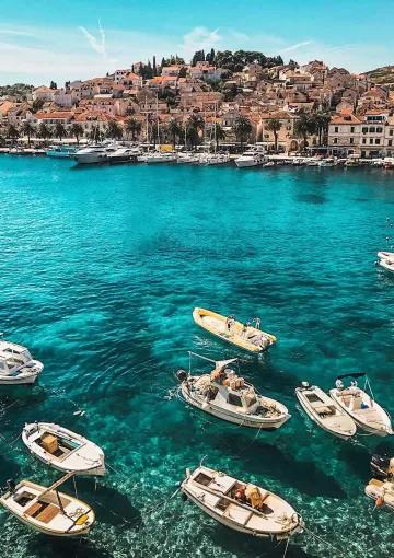 Marina with boats in the sunshine - Viking Travel