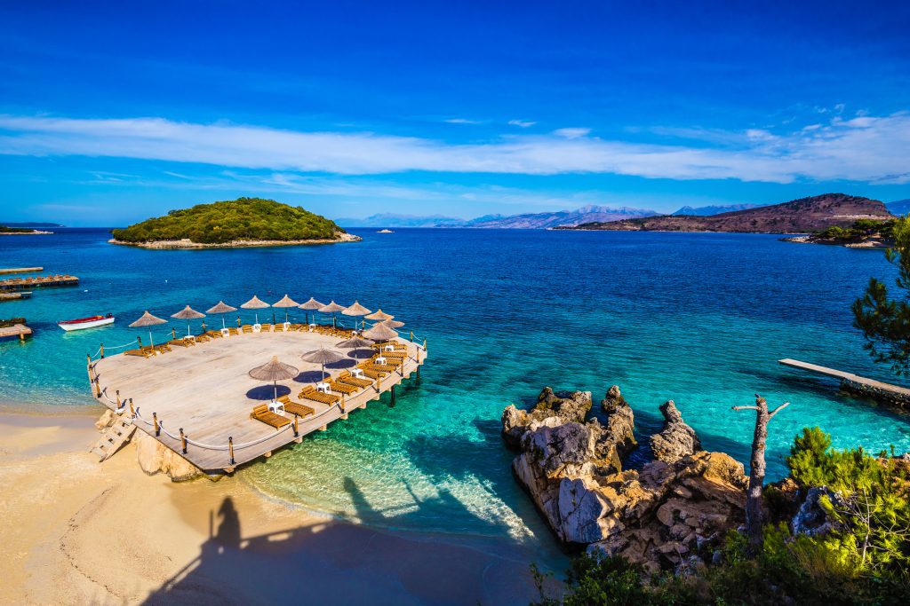 Empty Ksamil Beach - Butrint NP, Albania