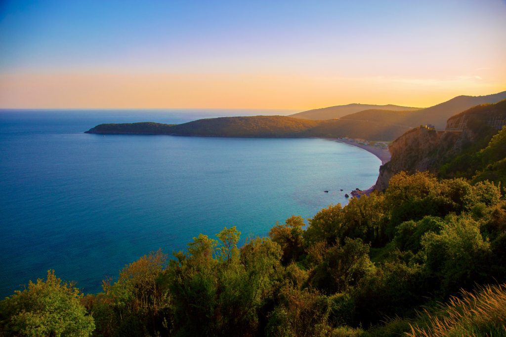 Jaz beach at sunset